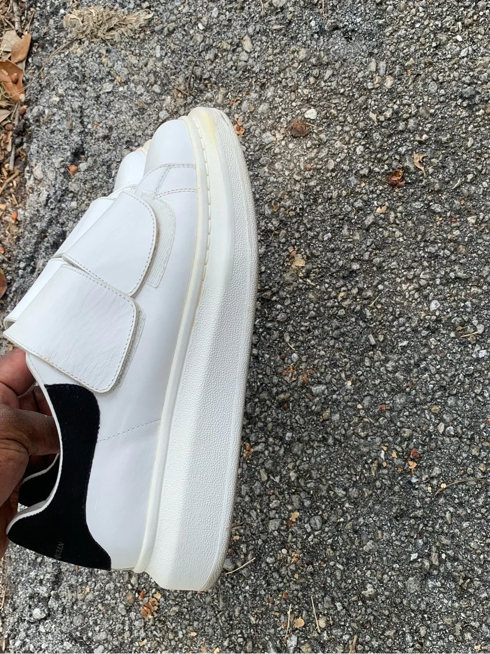 Alexander McQueen Black and White Slip-On Loafers